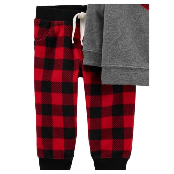 NWY Carter's Baby Boy Santa's Xmas Flannel Set - Picture 2 of 3